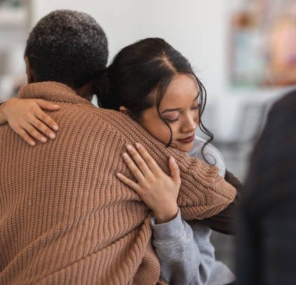 A woman being consulted