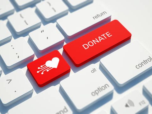 Image of a donating button